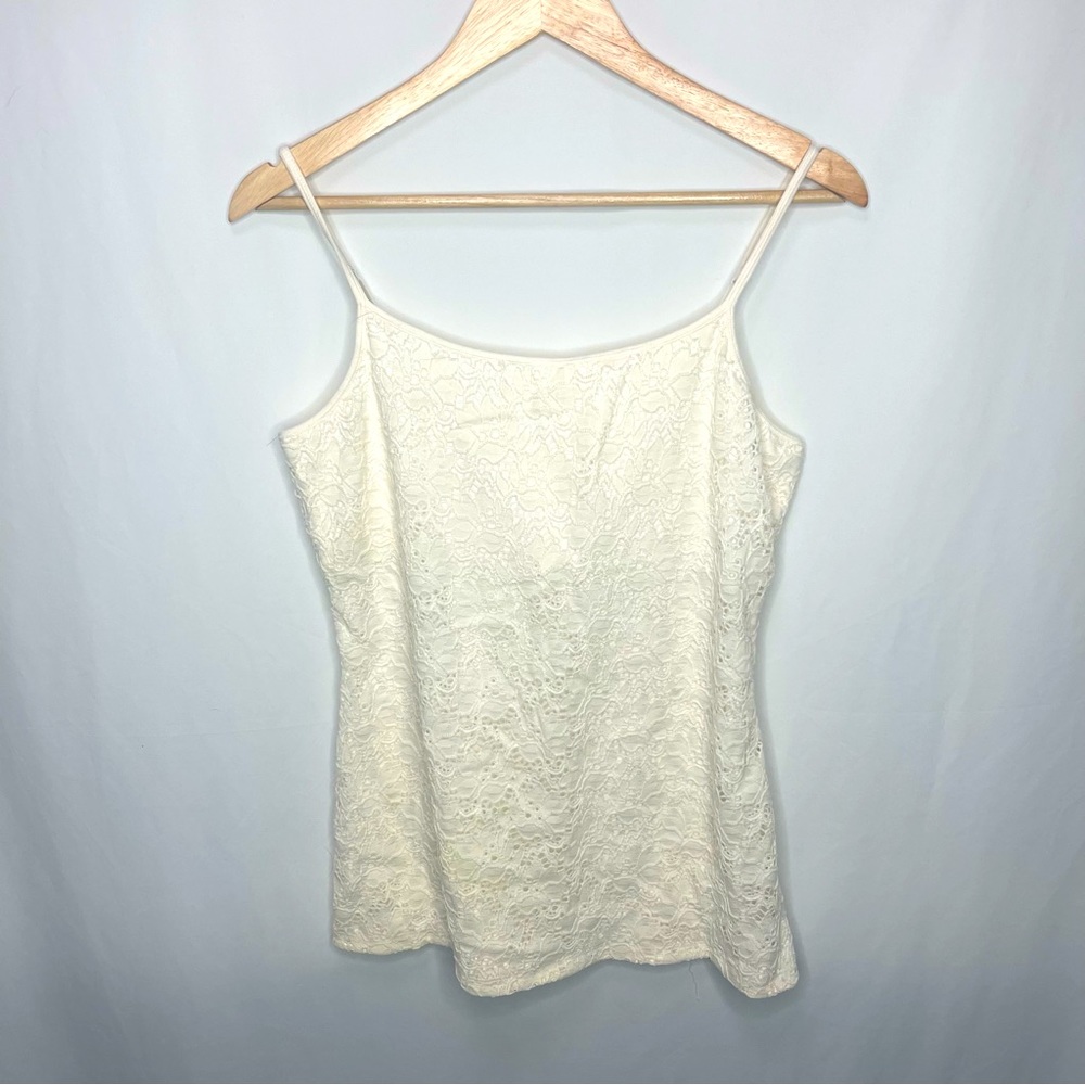 Cream white lace camisole